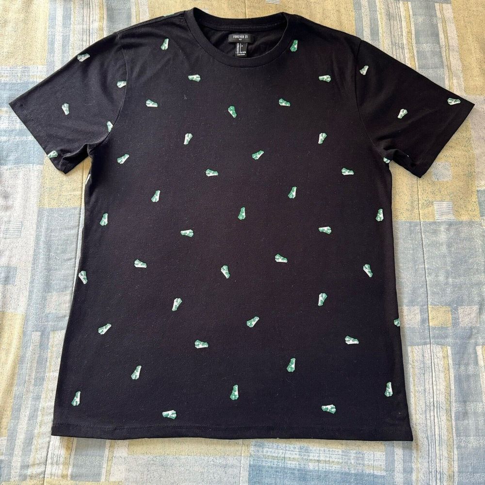 FOREVER 21 "Money Stack" Graphic Short Sleeve Mens Tee Large